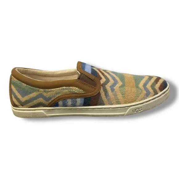 UGG x Pendleton Mens 12 Southwestern Wool Slip On Sneakers Shoes 1010188 Brown